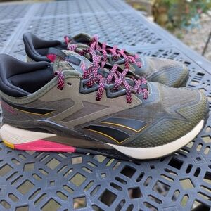 Reebok Women's Olive and Pink Athletic Shoes